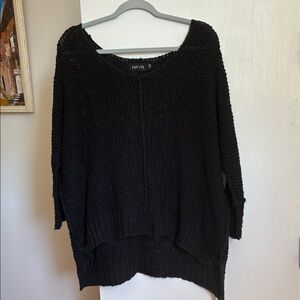 fab'rik Midnight Black Knit Sweater